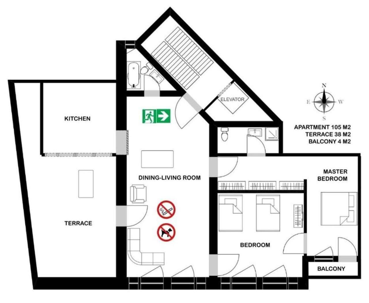 105M2 Penthouse Sea View Rijeka With Free Garage Parking Apartment Bagian luar foto